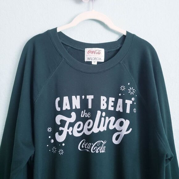 Wildfox Coca-Cola Can't Beat the Feeling Green Sommers Sweatshirt - Picture 4 of 7